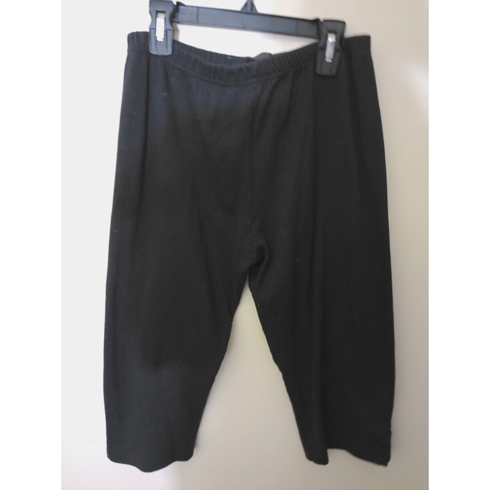 Ashley Blue Leggings Men Medium Black Cropped Elastic Waist Softened Minimalist